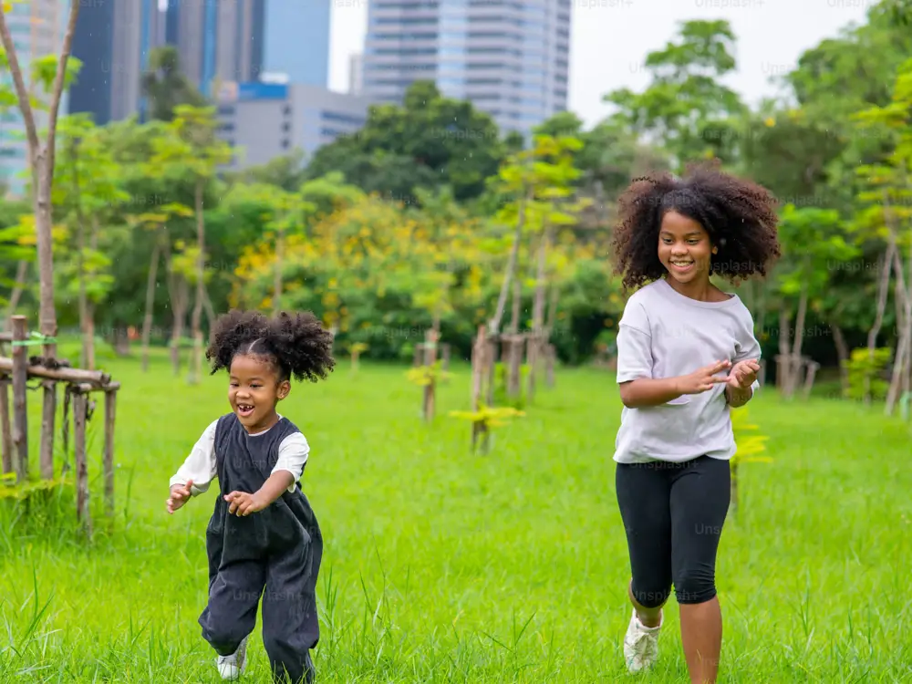 Two children playing